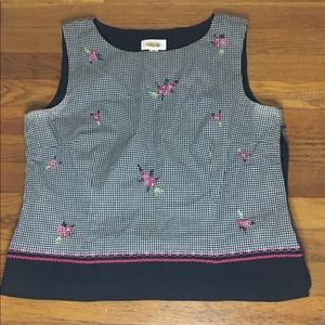 Flower checkered top